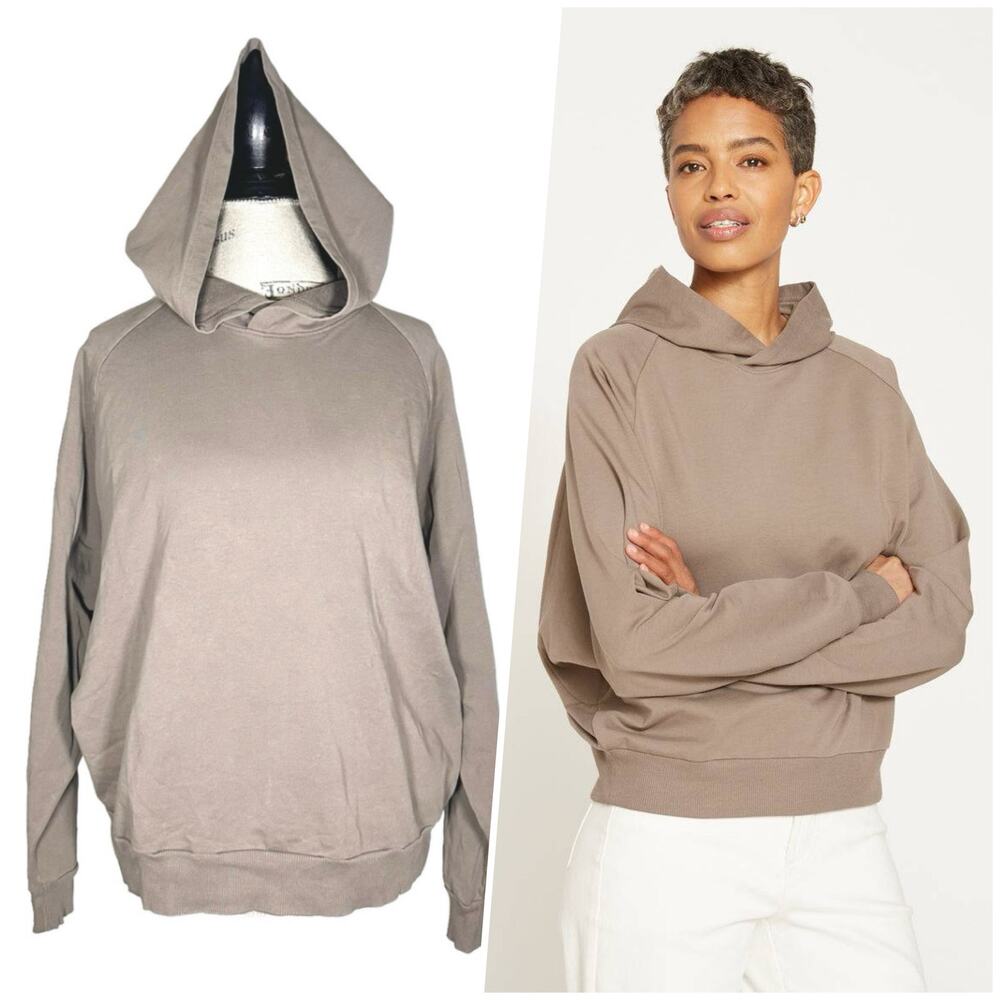 Universal Standard | Women | Taupe French Terry Pima Cotton Pullover Hoodie | XS